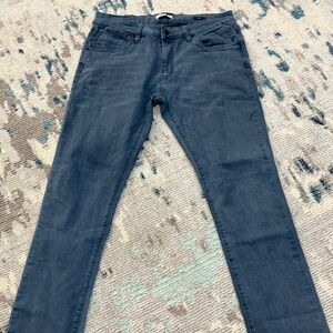 Kenneth Cole Men's Slim Fit denim navy blue gray wash 5 pocket jeans size 32x32